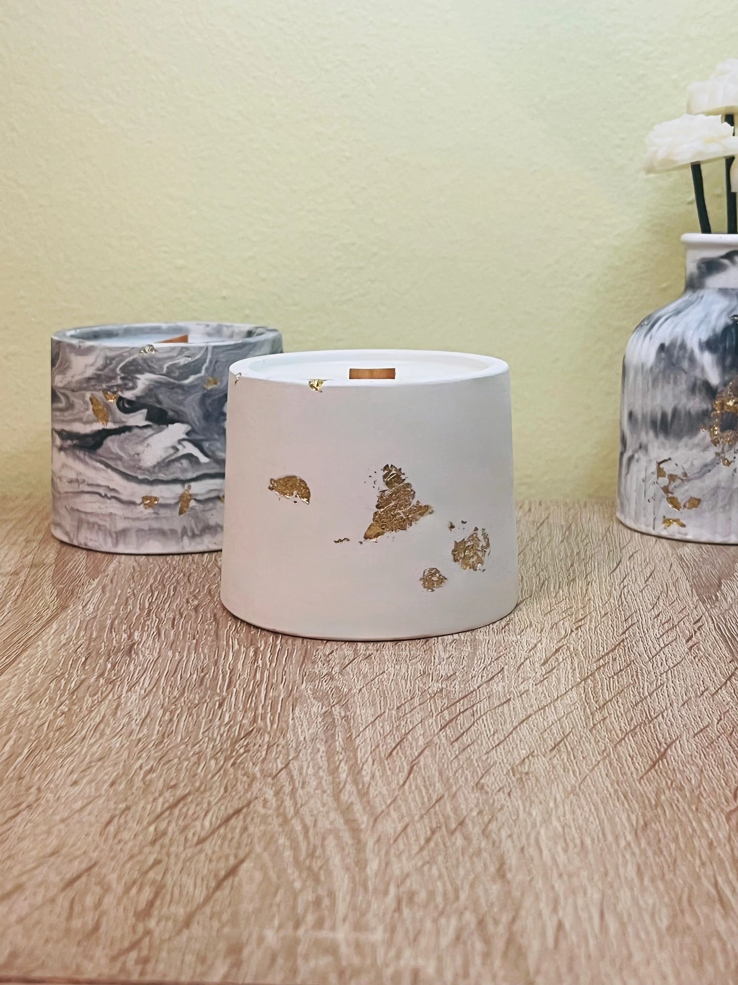 Χειροποίητο πορσελάνινο κερί σόγιας - White Alba Candle
