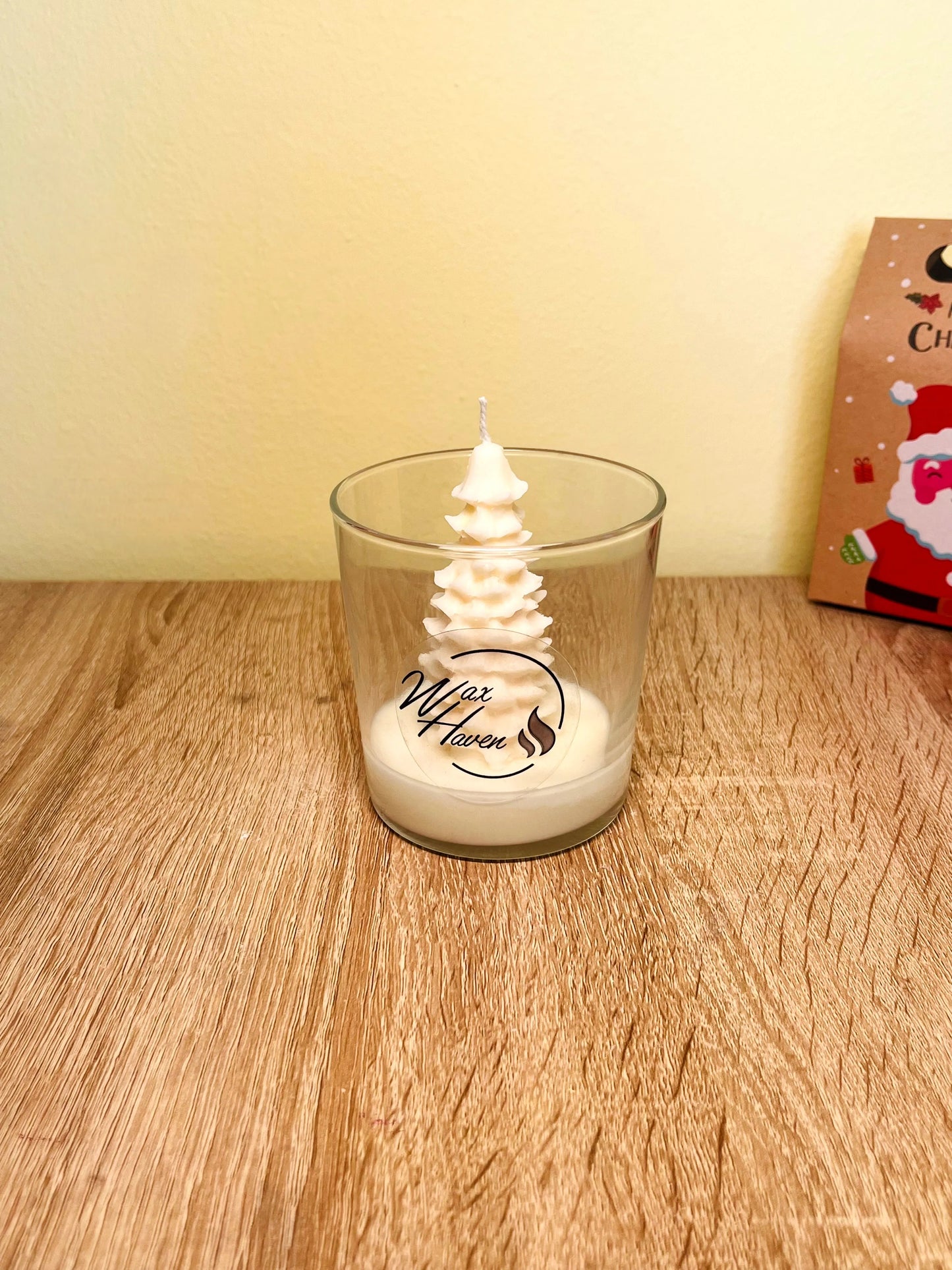 κερί λευκό με δέντρο