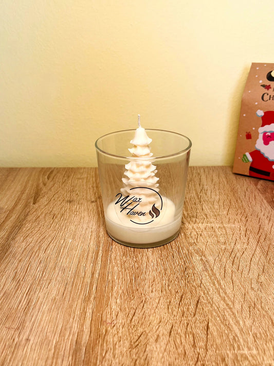 κερί λευκό με δέντρο