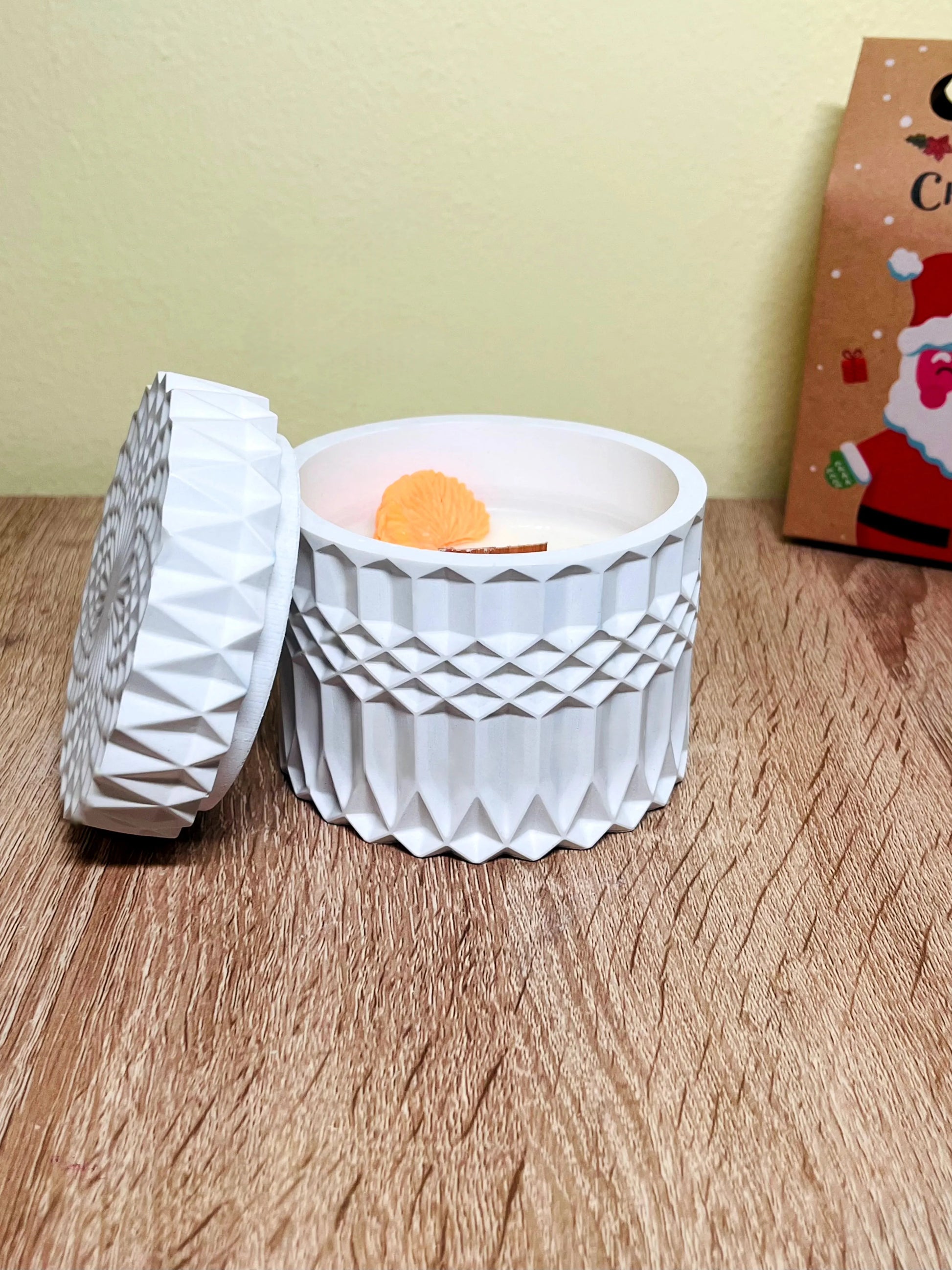 Χειροποίητο πορσελάνινο ποτήρι με κερί σόγιας