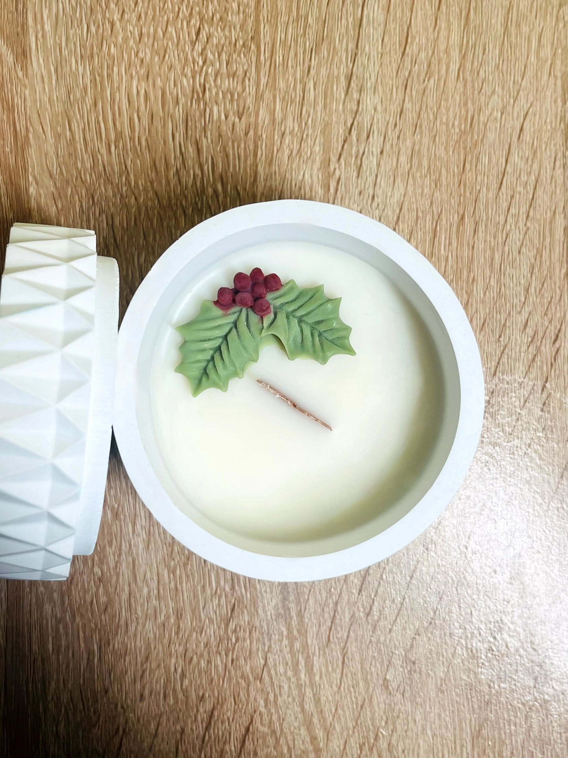 Χειροποίητο πορσελάνινο ποτήρι με κερί σόγιας