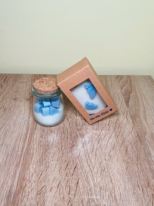 Wax Tablet & κερί σε γυάλινο βαζάκι