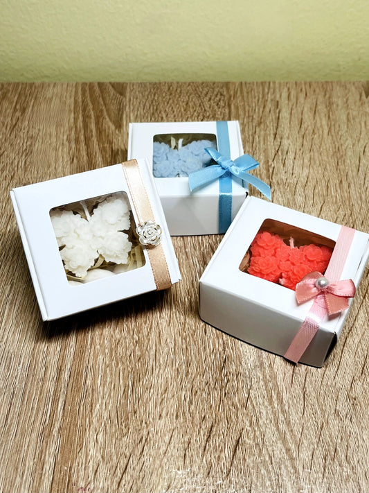 Μπομπονιέρα Πεταλούδα με Λουλούδια