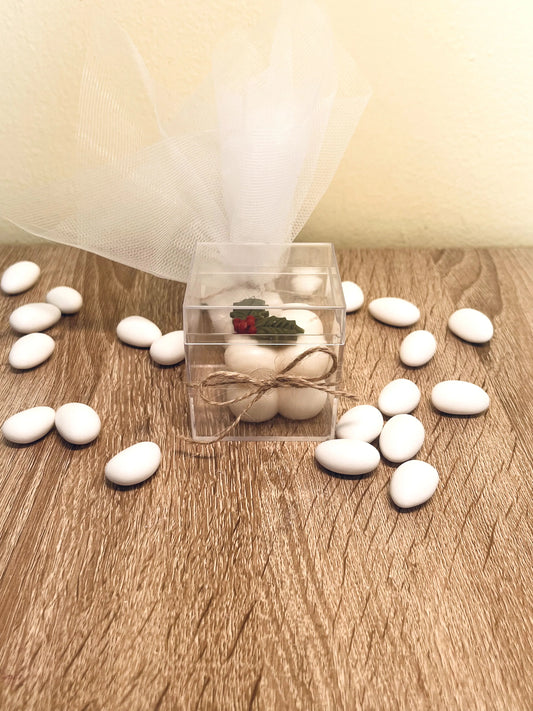 Μπομπονιέρα κύβος με γκι